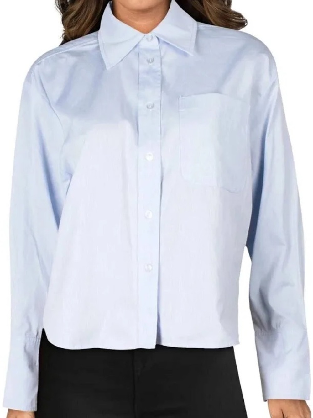 Parker Women's Long Sleeves Back Pocket Mini Striped Button Up Shirt